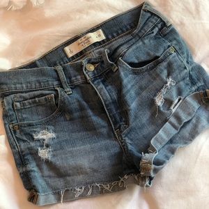 Blue jean shorts